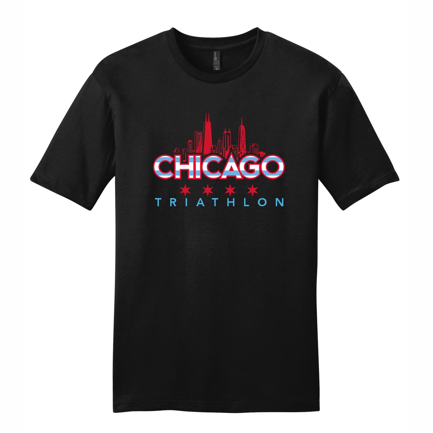 CHI TRI Adult Fashion Tee -Black Heather- Skyline