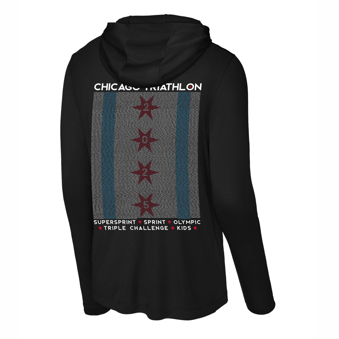 CHI TRI Adult UPF44 Sun Hoody -Black- 2025 Names
