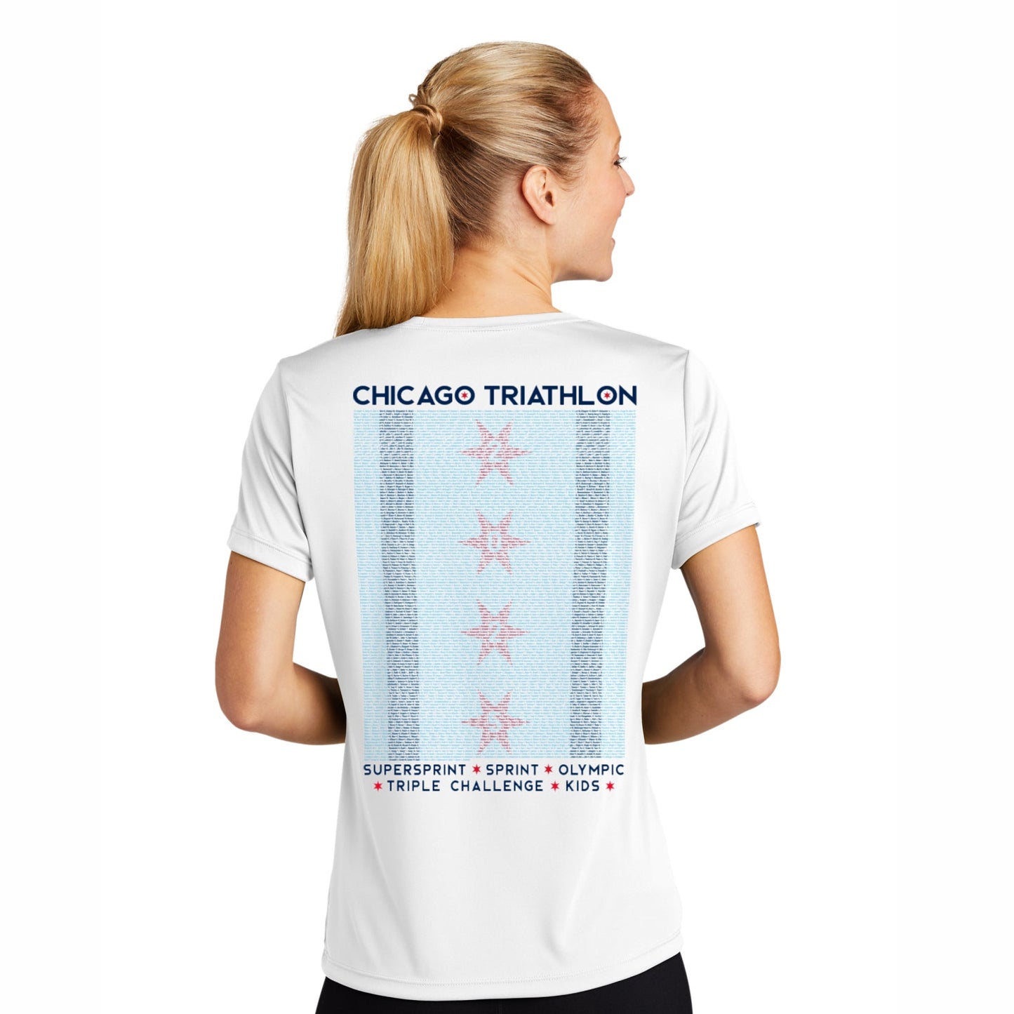 CHI TRI Women's Tech UPF44 Tee -White- 2025 Names