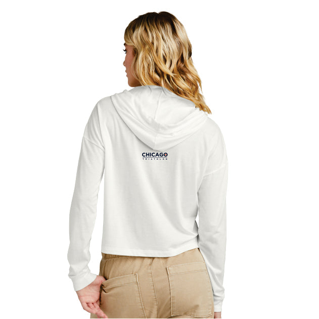 CHI TRI Women's Midi Hooded Tee -Natural- Stars