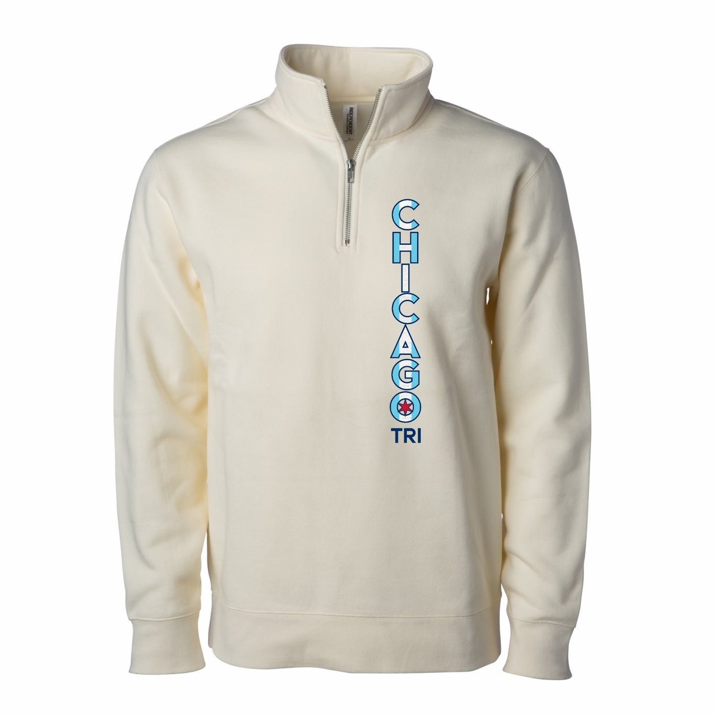CHI TRI Adult Fleece 1/4 Zip -Bone- LCP