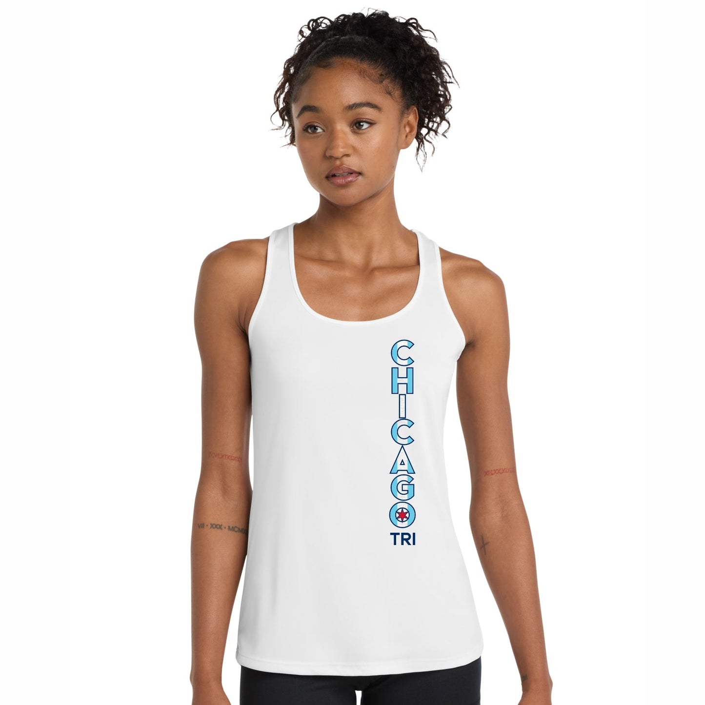 CHI TRI Women's Tech Racerback Singlet -White- LCP