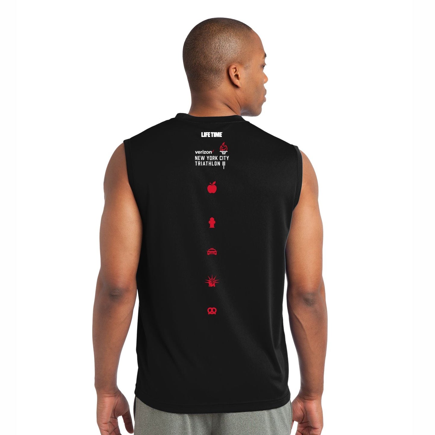Men's Tech Sleeveless Tank - Black - Vertical