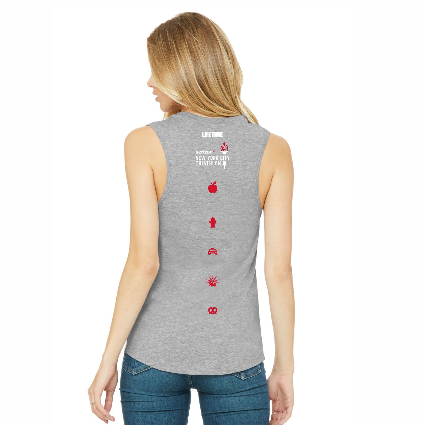 Women's Fashion Muscle Tank - Athletic Heather - Vertical