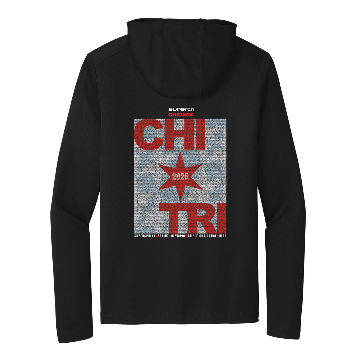 CHI TRI Adult UPF44 Sun Hoody -Black- 2026 Names