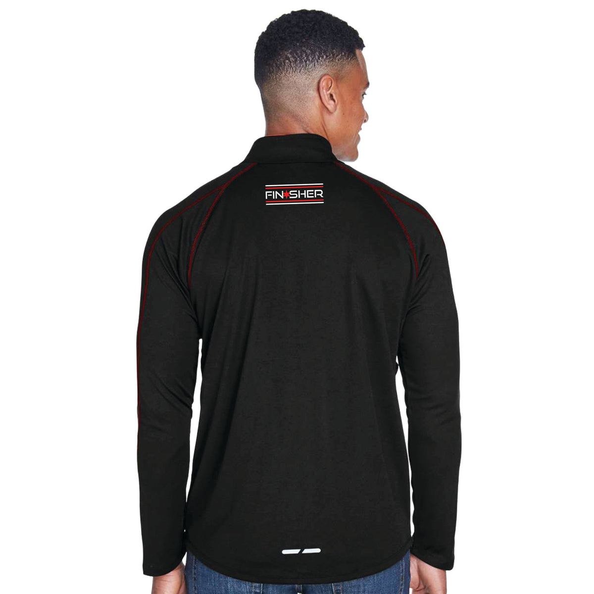 CT Men's Tech 1/2 Zip -Black/Red- 2026 Finisher - Printed or Embroidered