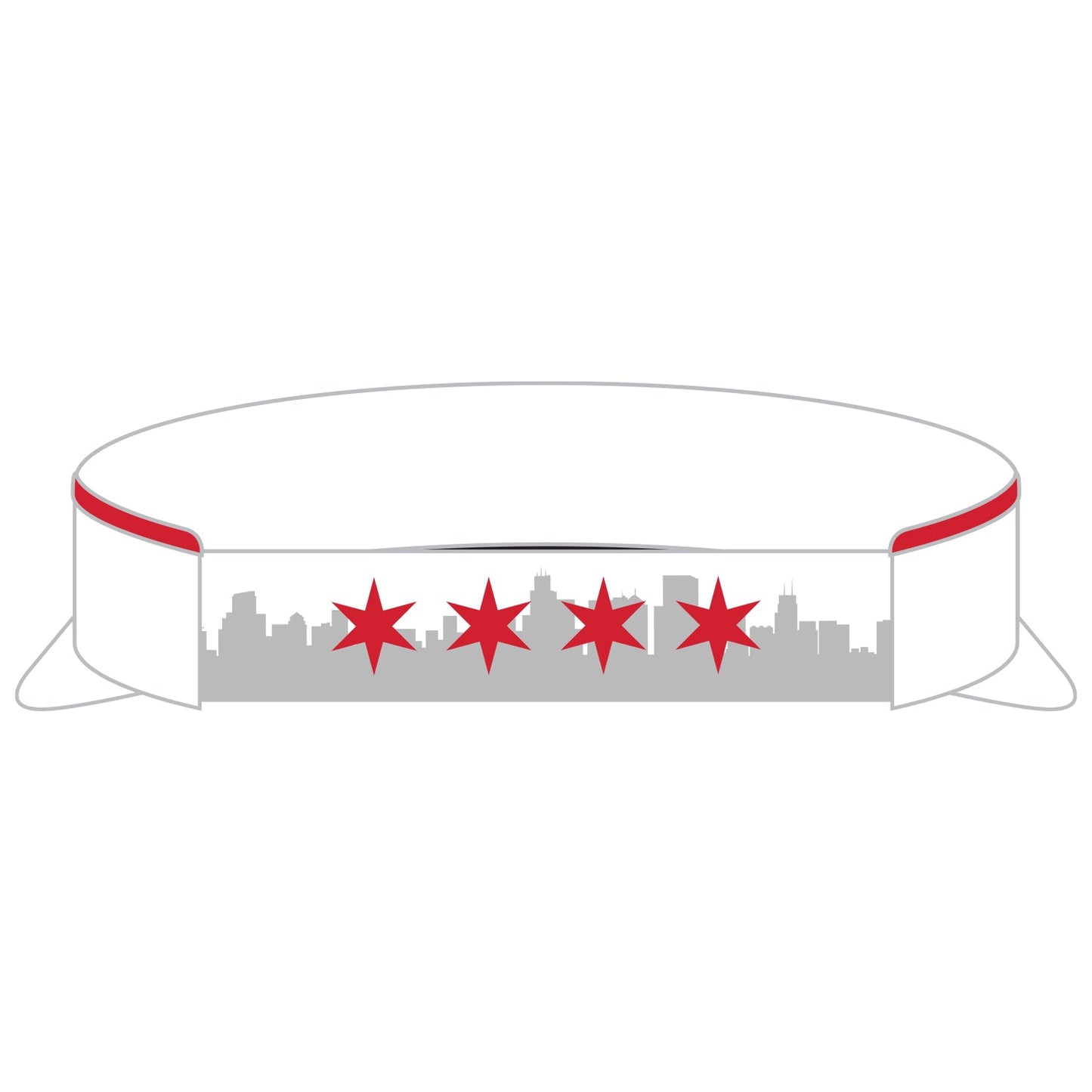 CHI TRI Visor - Tech Elastic - White - Stars