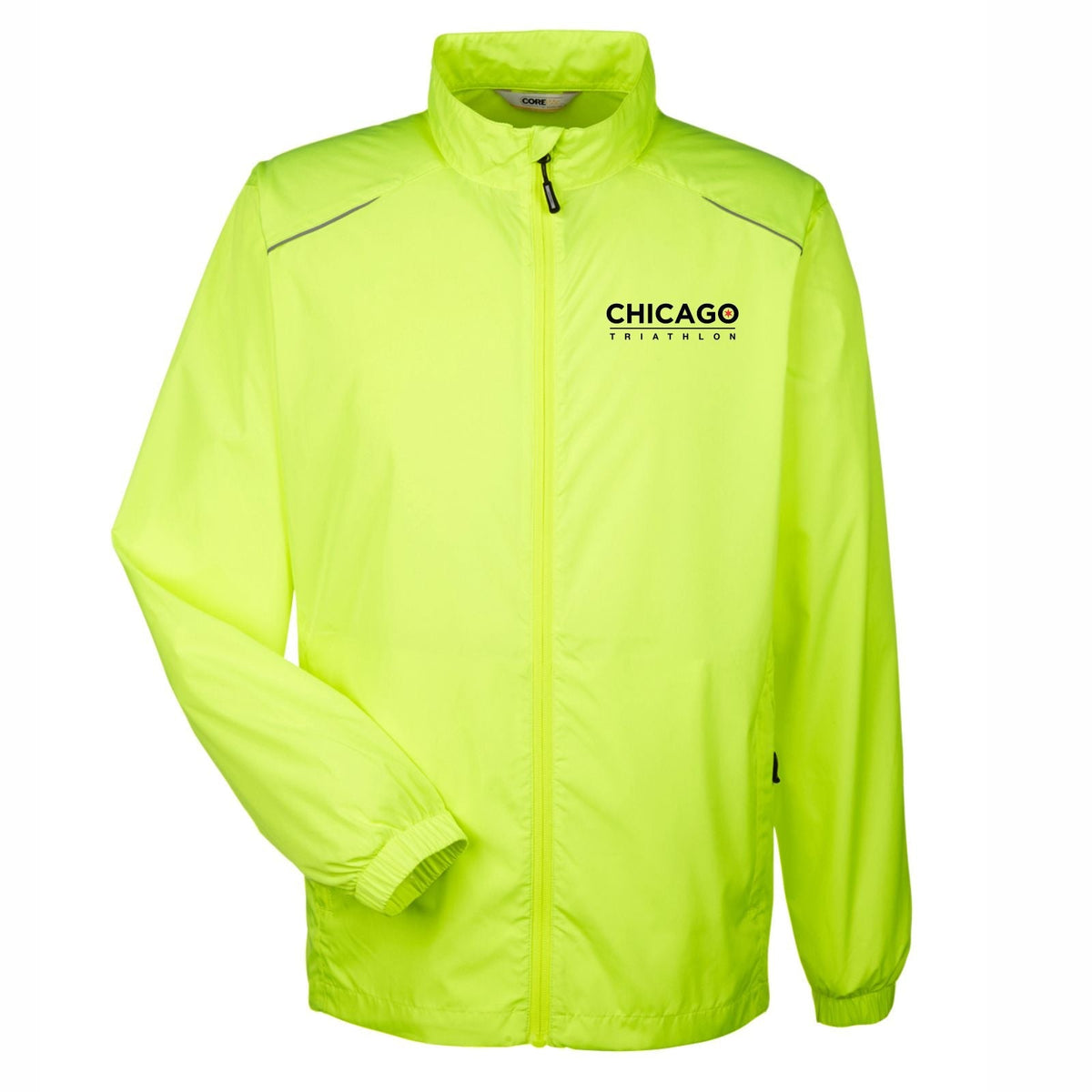 CHI TRI Men's Zip Windbreaker -Hi Viz- Embroidery