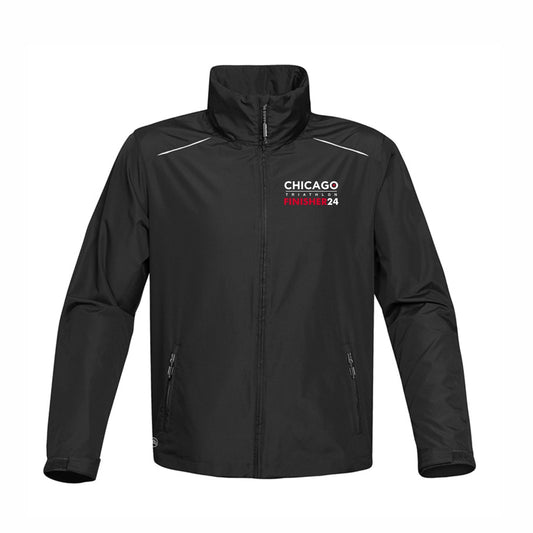 CHI TRI Men's Hooded Zip Shell -Black- 2024 Finisher Embr.