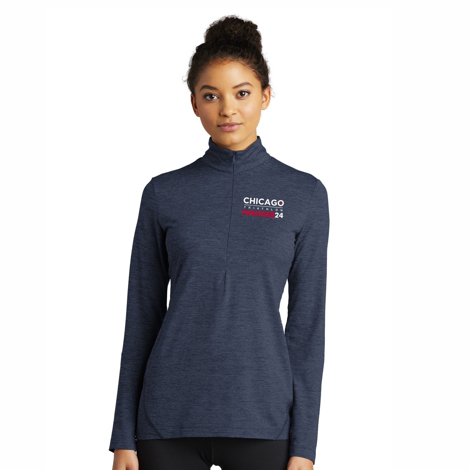 CHI TRI Women's 1/2 Zip -Dark Denim- 2024 Finisher Embr.