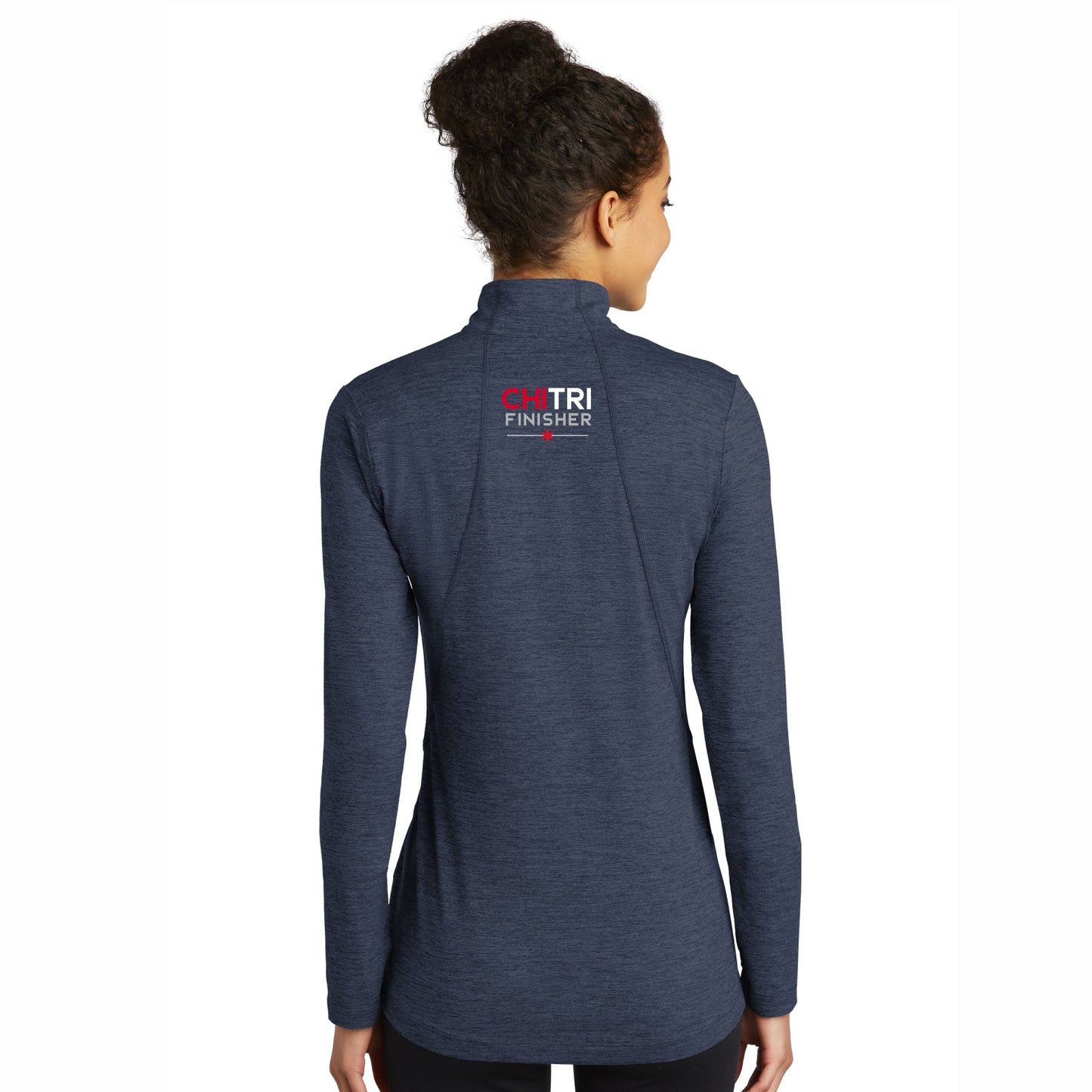 CHI TRI Women's 1/2 Zip -Dark Denim- 2024 Finisher Embr.