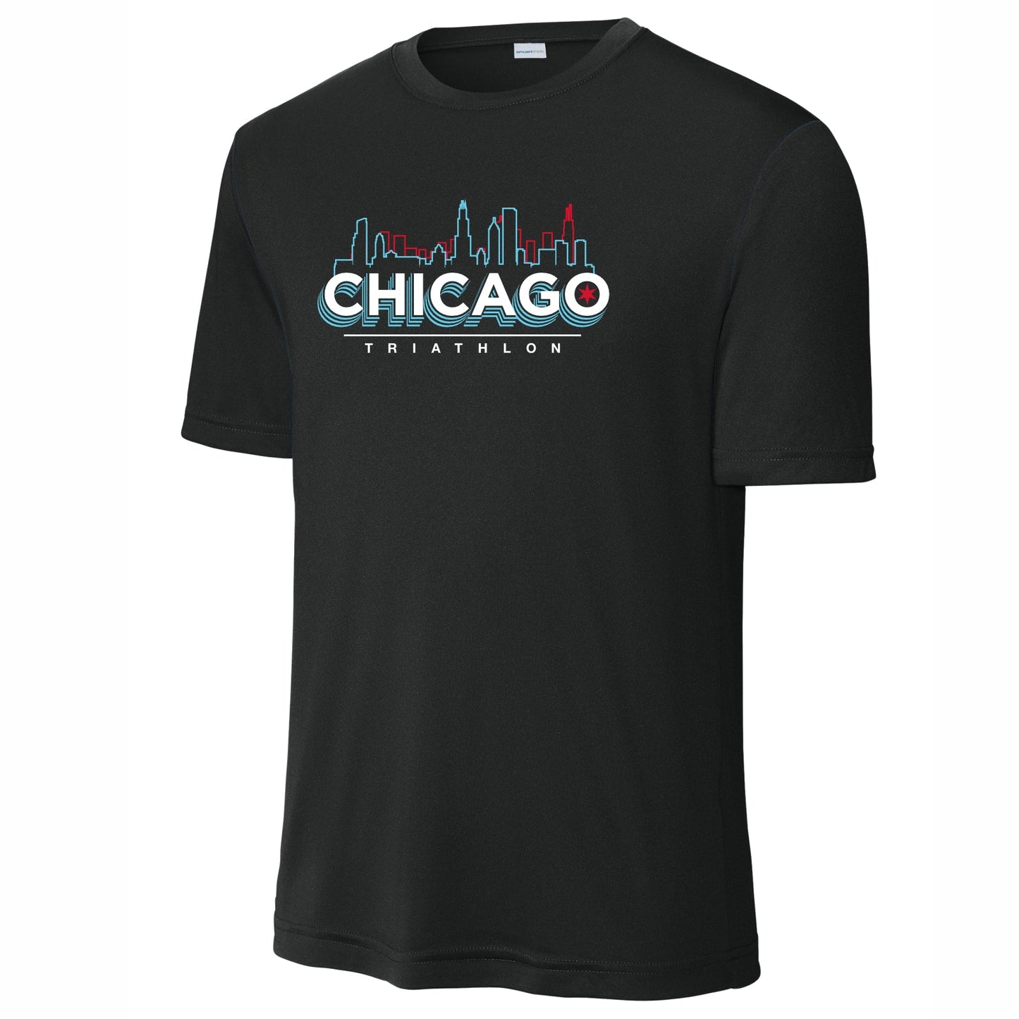 CHI TRI Men's Tech UPF50 Tee -Black- Course