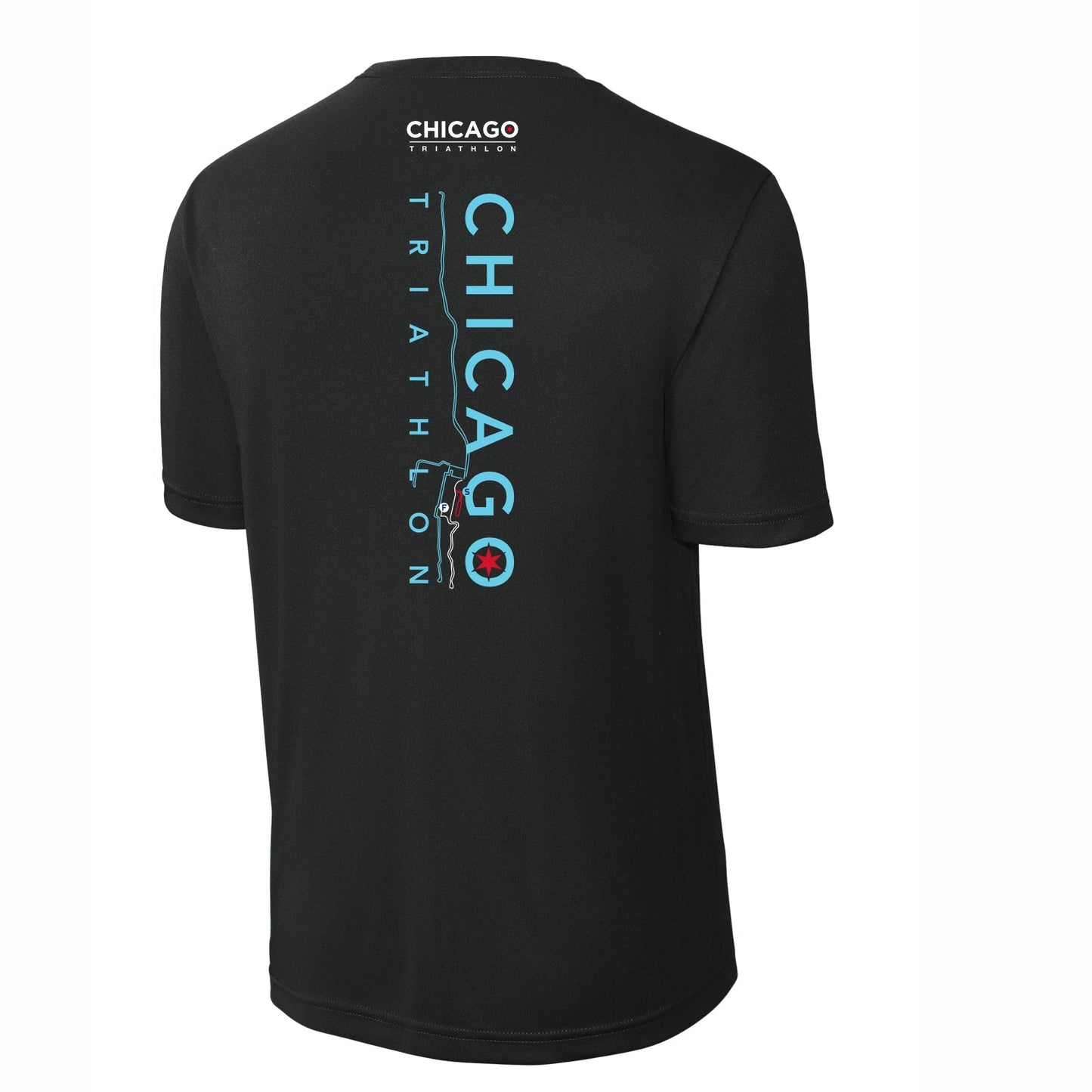 CHI TRI Men's Tech UPF50 Tee -Black- Course