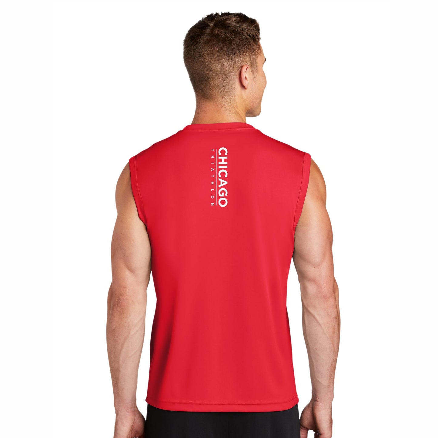 CHI TRI Men's Muscle Tech Tank -Red- LCP