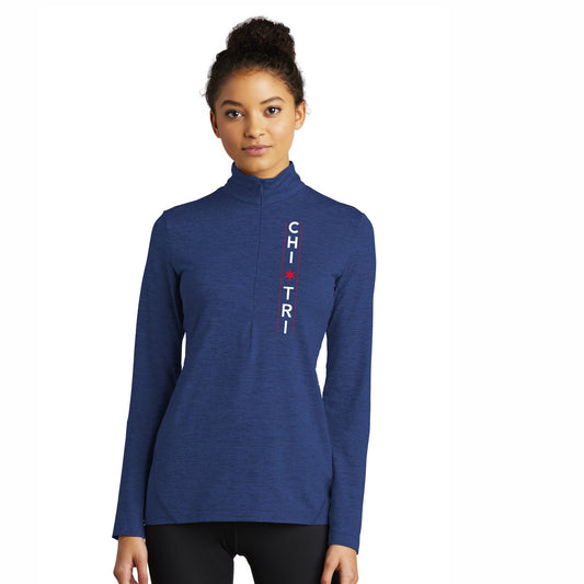 CHI TRI Women's Stretch 1/2 Zip -Royal Heather- LCP