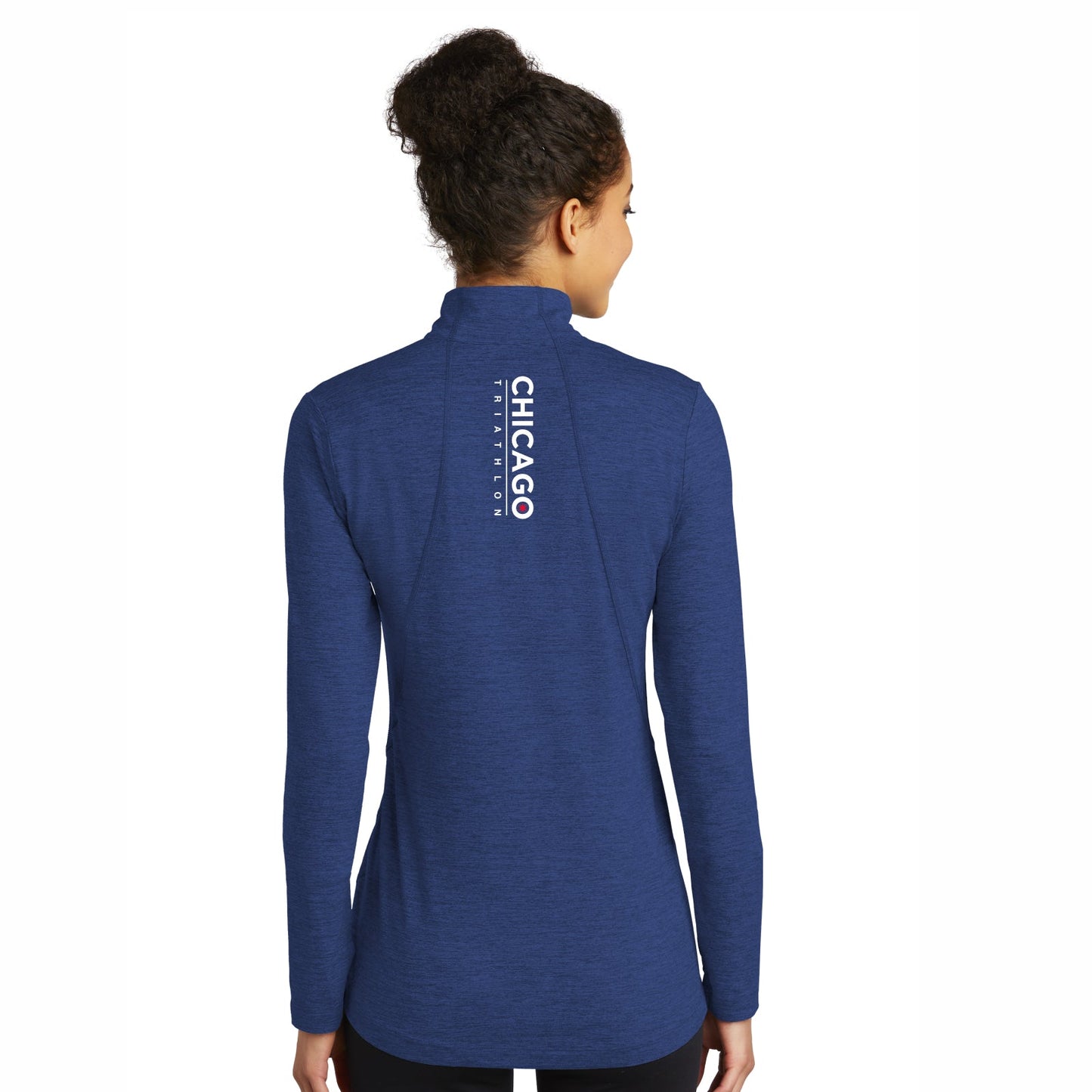 CHI TRI Women's Stretch 1/2 Zip -Royal Heather- LCP