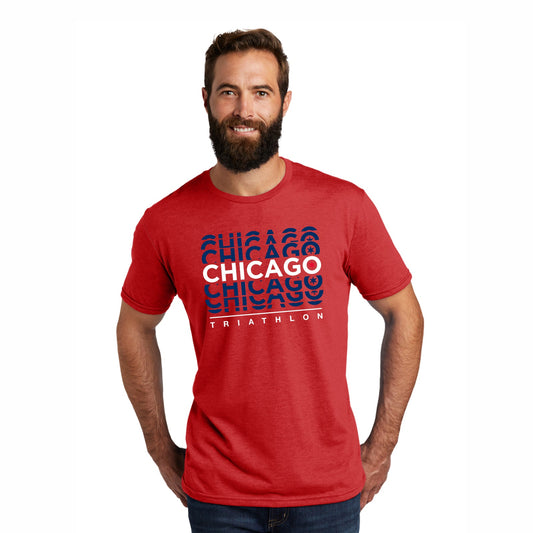 CHI TRI Unisex Eco Triblend Tee -Red- Repeat