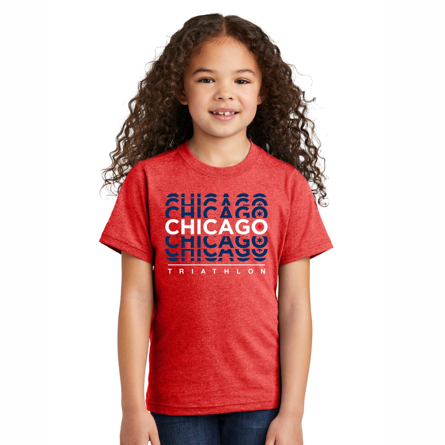 CHI TRI Youth Triblend Tee -Red- Repeat