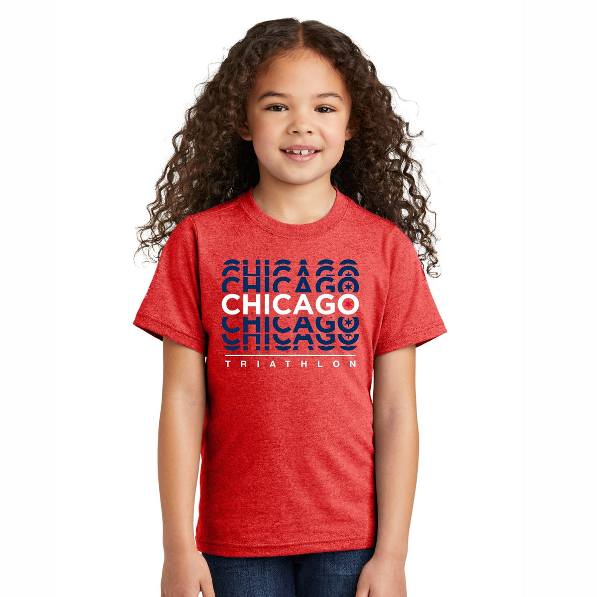 CHI TRI Youth Triblend Tee -Red- Repeat