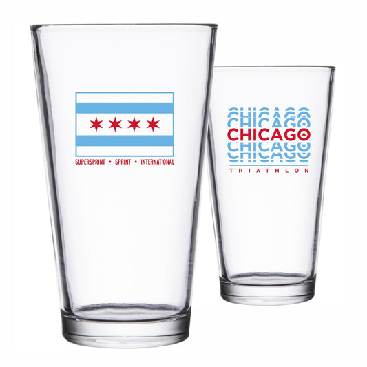 CHI TRI Pint Glass - Flag