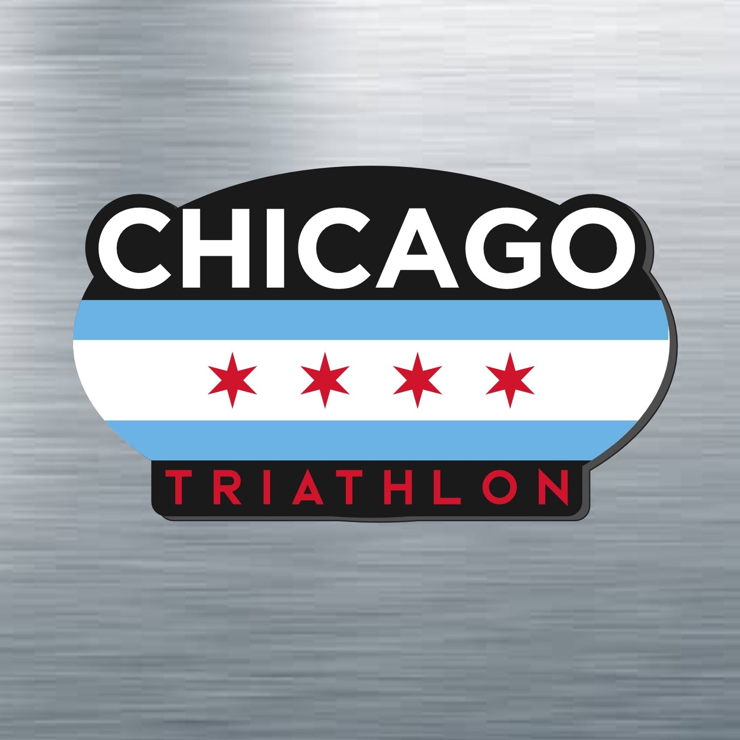 CHI TRI Magnet -Oval Flag