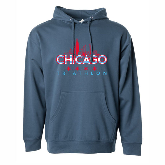 CHI TRI Adult Fleece Hoody -Storm Blue- Skyline