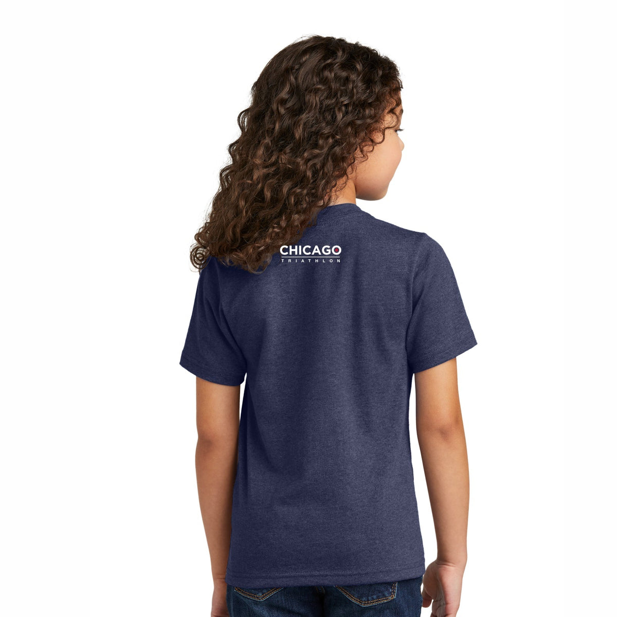 CHI TRI Youth Triblend Tee -Navy Heather- Skyline