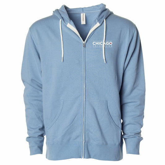 CHI TRI Adult Zip Hoody -Misty Blue- Embroidery