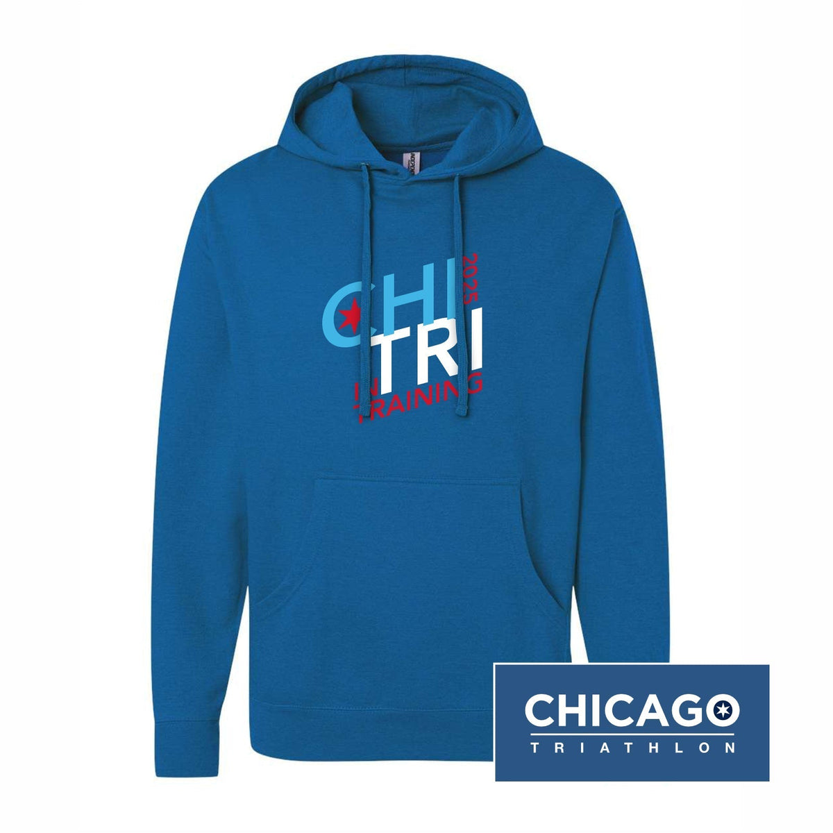 CHI TRI Adult Fleece Hoody -Royal Heather- 2025 In Training