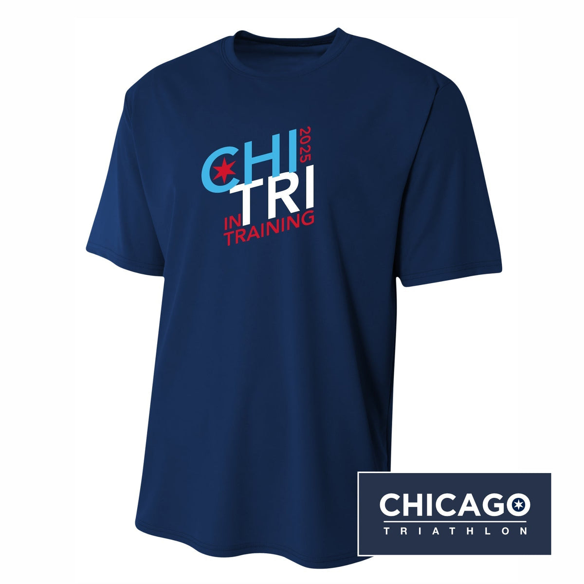 CHI TRI Adult Tech UPF40+ Tee -Navy- 2025 In Training