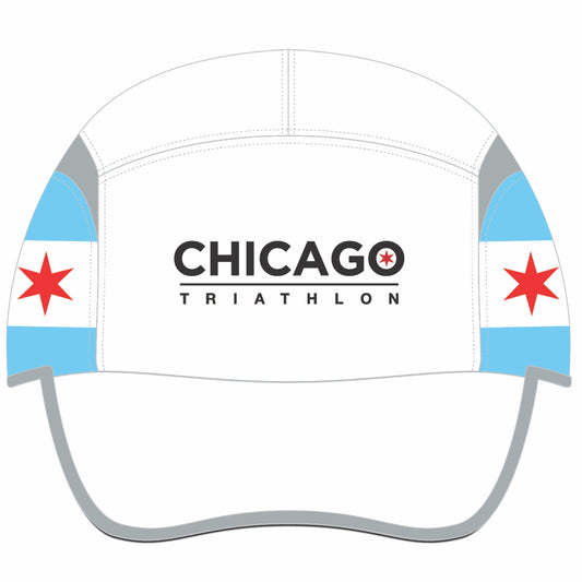CHI TRI Cap -White Tech Gusset- Flag