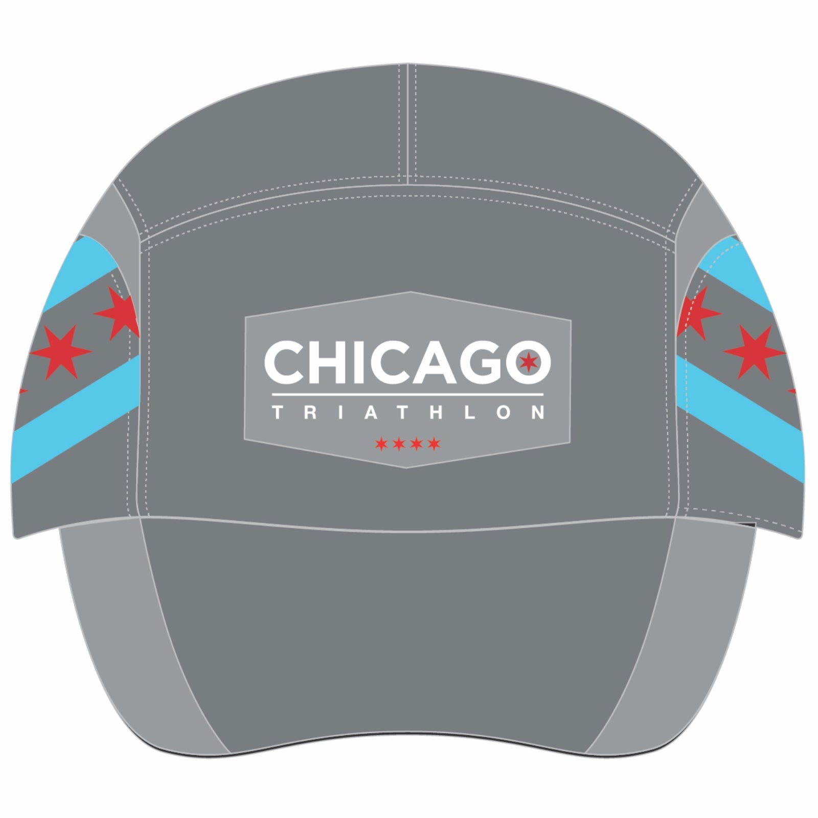 CHI TRI Cap -Grey Tech Gusset- Flag