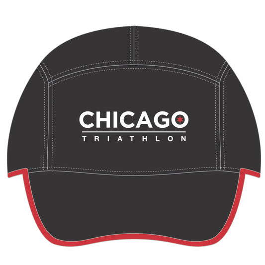 CHI TRI Cap -Black/Red Trim Tech Run- Skyline