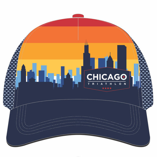 CHI TRI Trucker -Striped Tech- Skyline