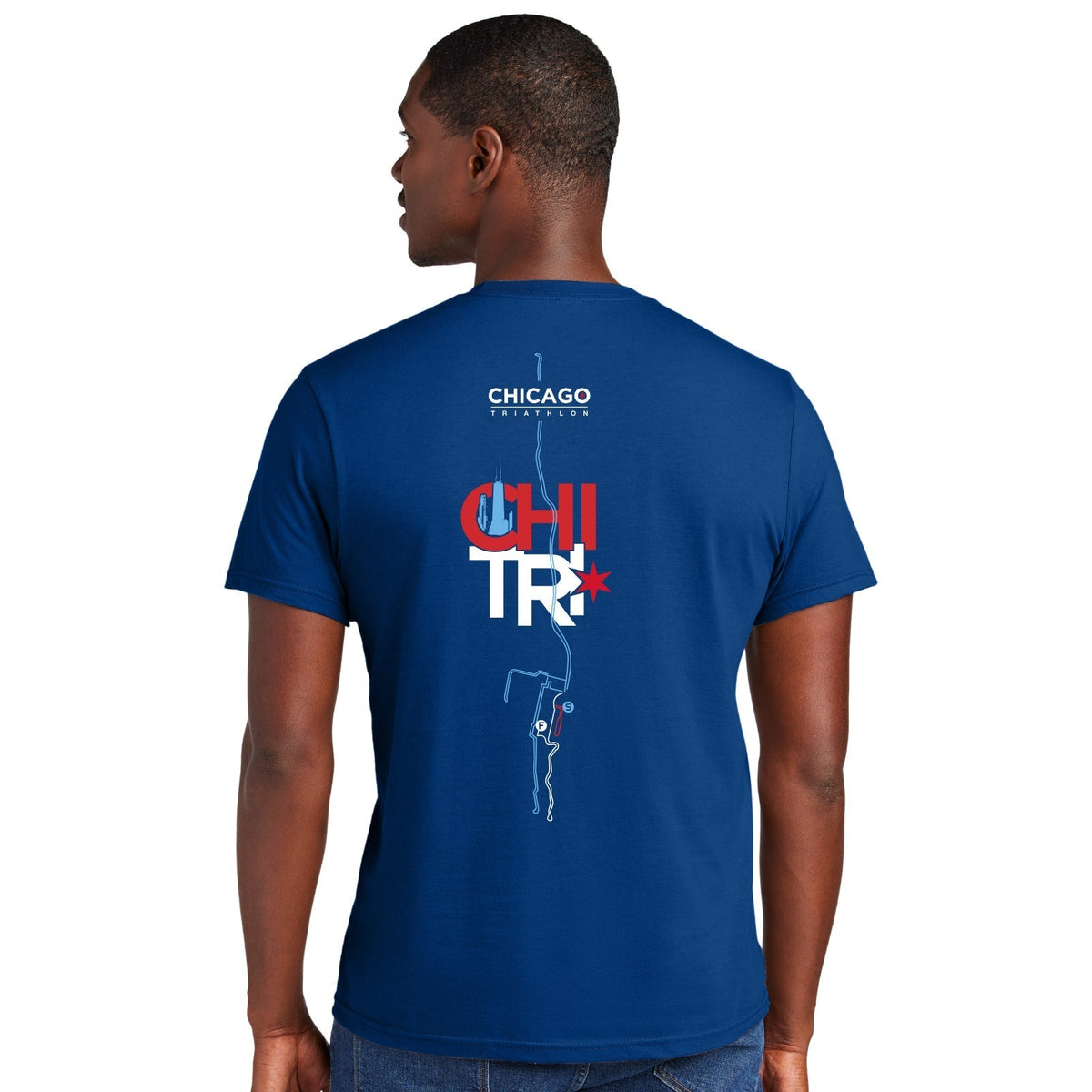 CHI TRI Adult Fashion Tee -Royal- Course