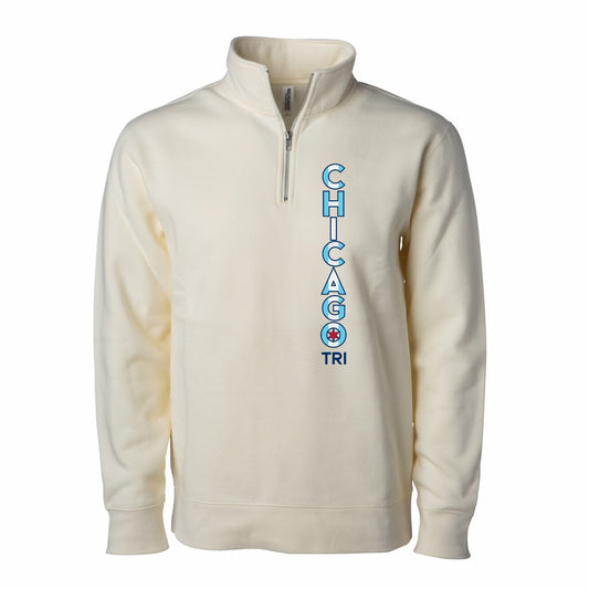 CHI TRI Adult Fleece 1/4 Zip -Bone- LCP
