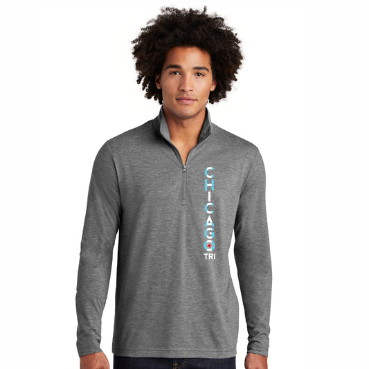 CHI TRI Men's Triblend 1/4 Zip -Dark Grey- LCP