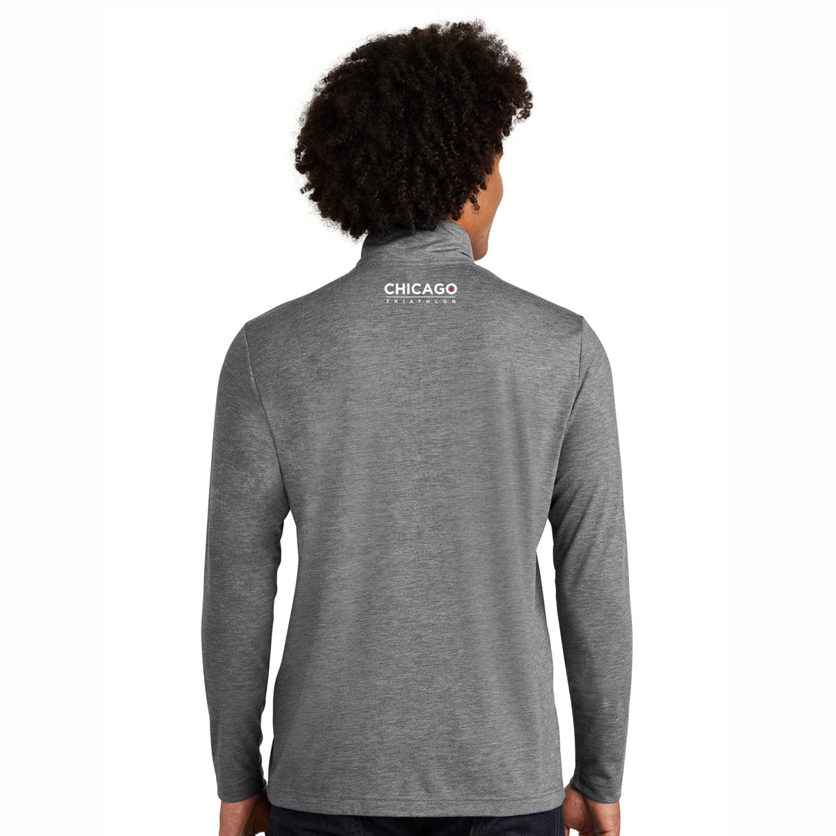 CHI TRI Men's Triblend 1/4 Zip -Dark Grey- LCP