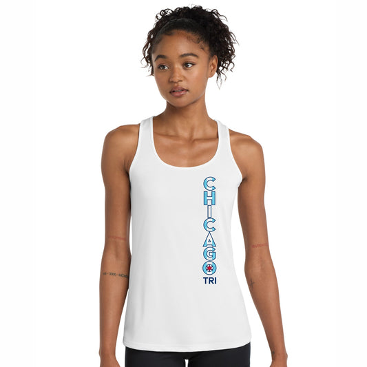 CHI TRI Women's Tech Racerback Singlet -White- LCP