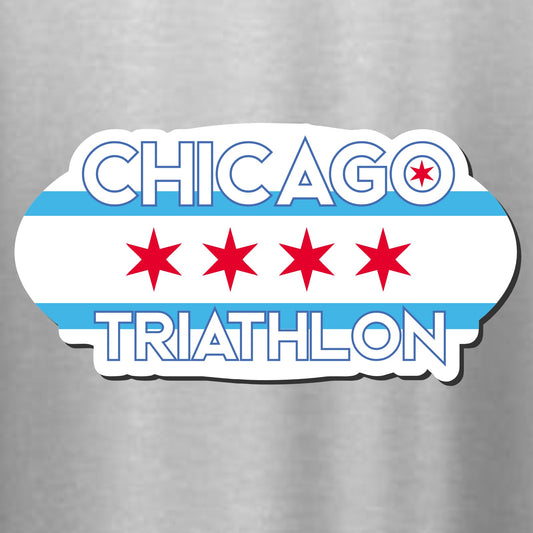 CHI TRI Magnet -White Oval- Flag