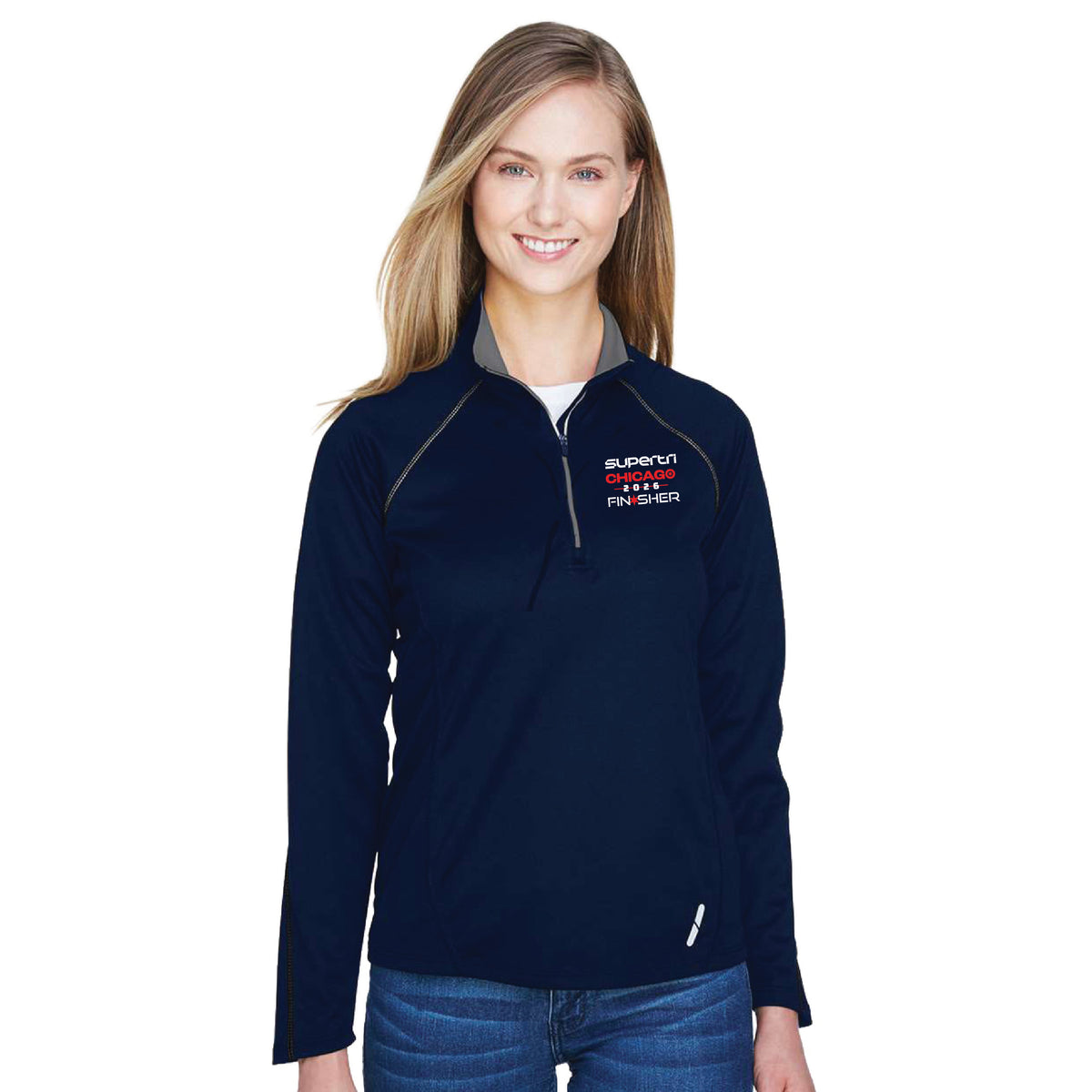 CT Women's Tech 1/2 Zip -Navy- 2026 Finisher Embr.