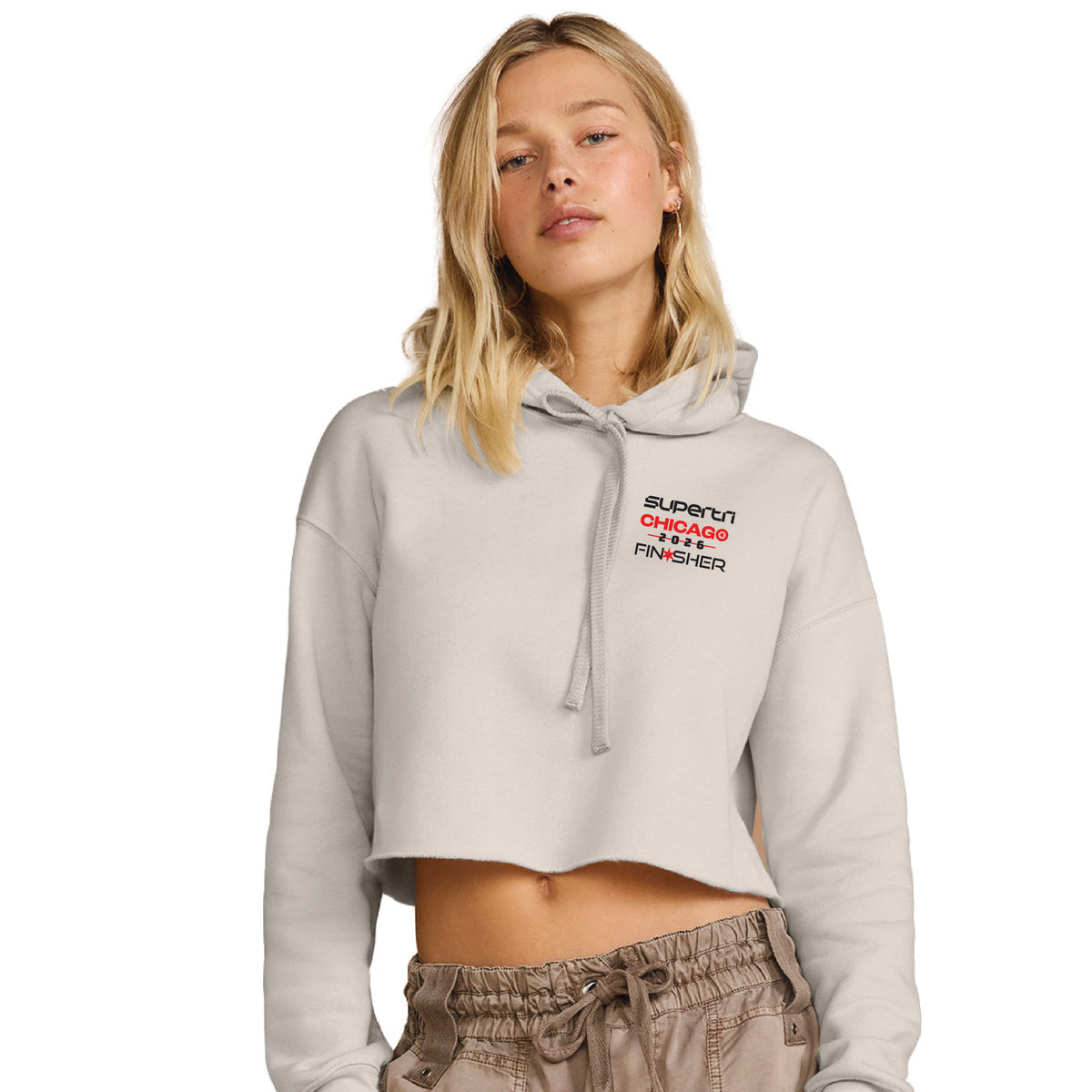 CT Women's Crop Hoody -Heather Dust- 2026 Finisher Embr.