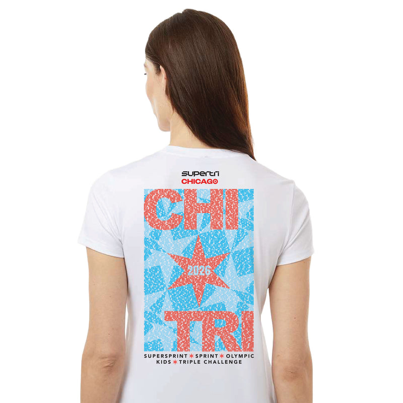 CT Women's Tech Tee -White- 2026 Finisher