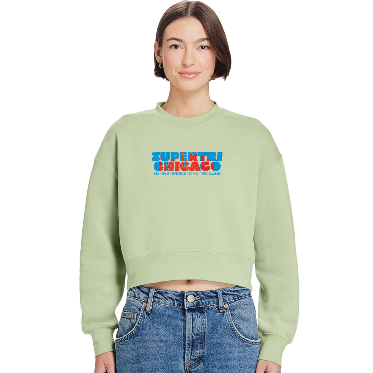 CT Women's Crop Fleece Crew -Matcha- Course
