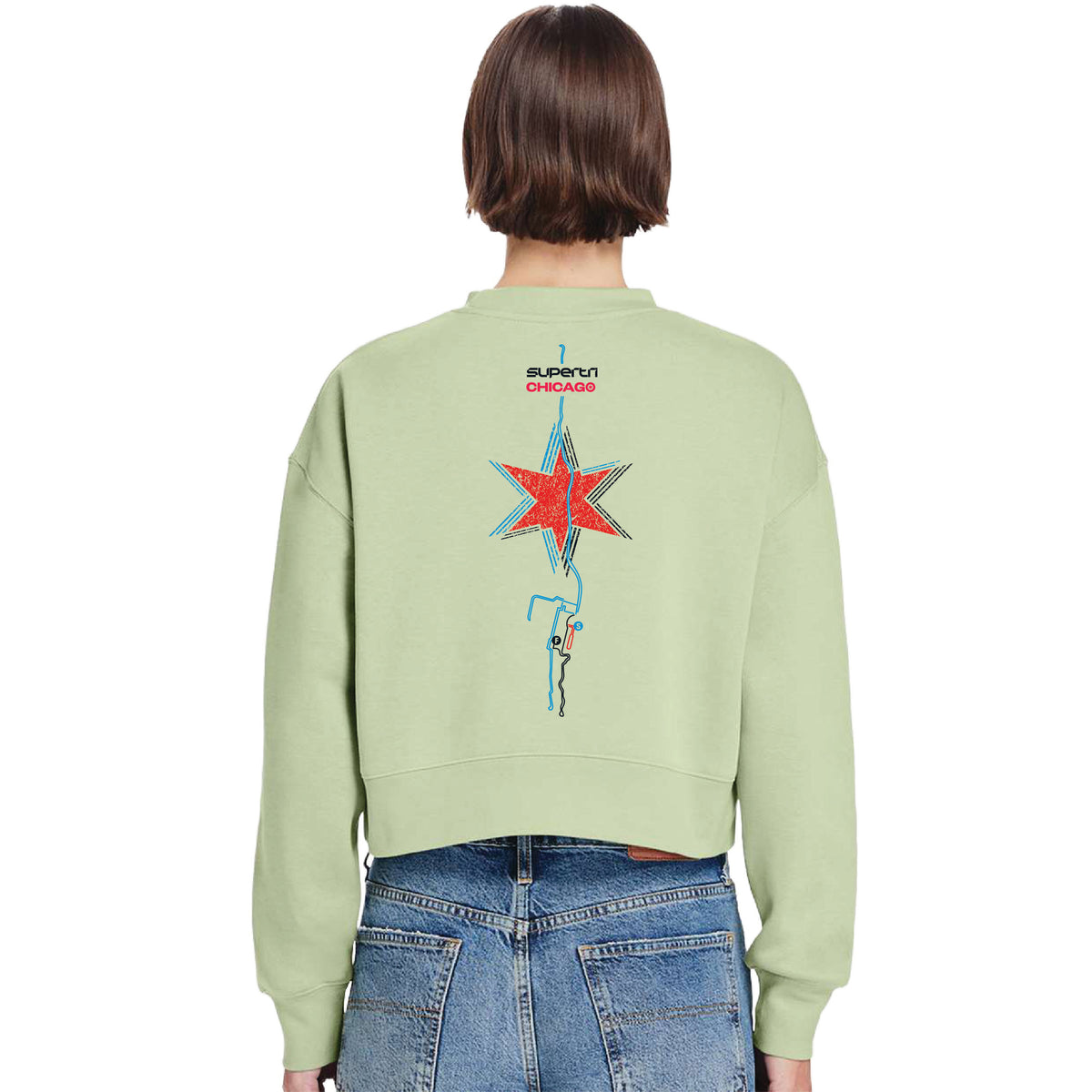 CT Women's Crop Fleece Crew -Matcha- Course