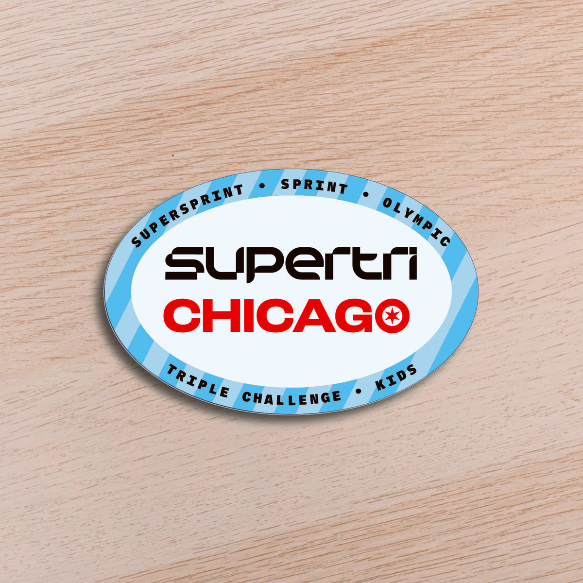 CHI TRI Magnet -Oval Logo