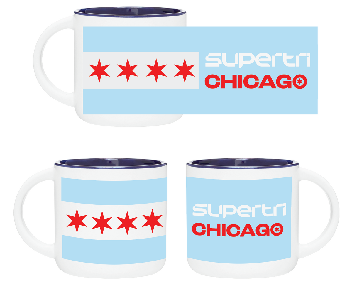 CHI TRI Mug -White/Cobalt- Flag