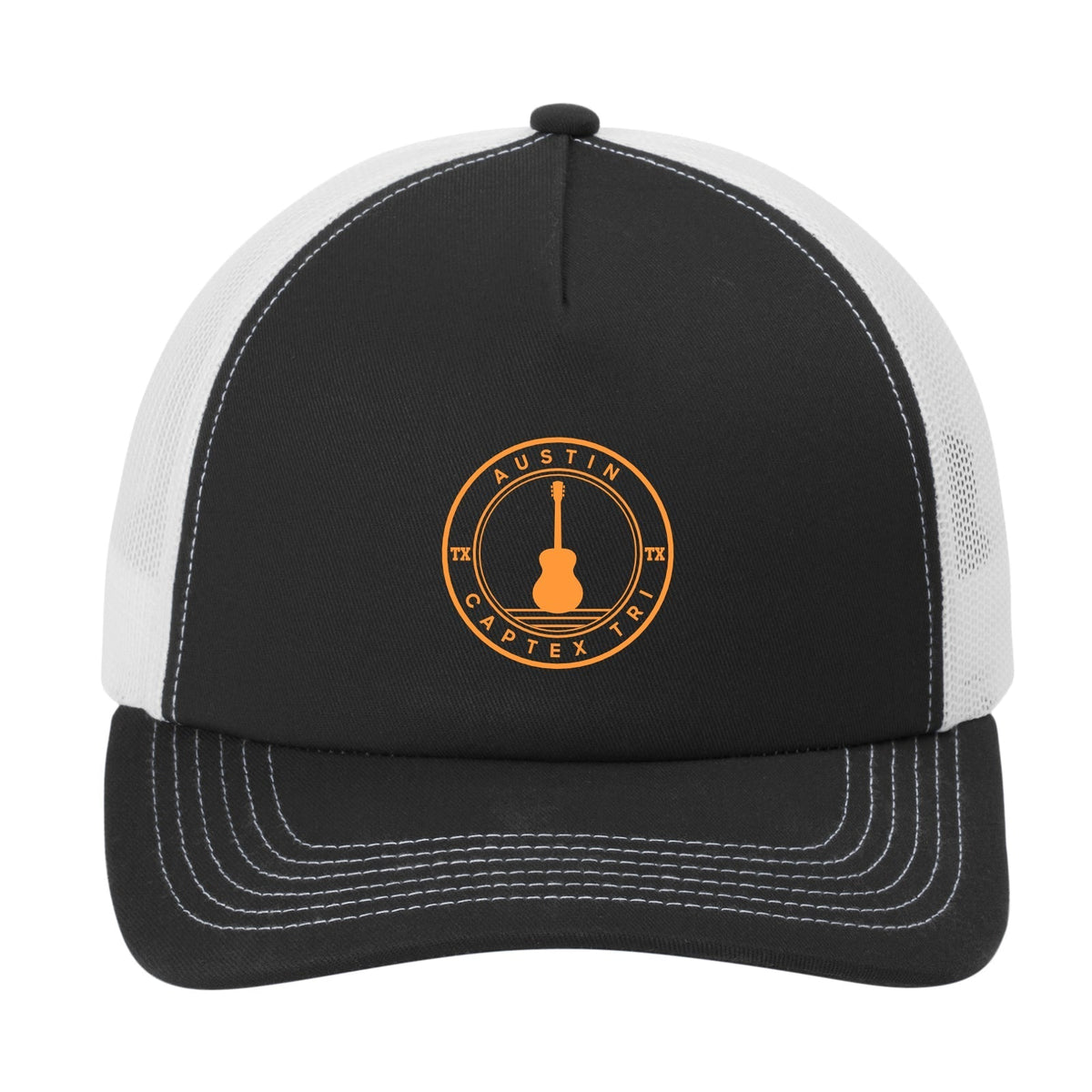 Captex Trucker -Black/White 5-Panel- Logo