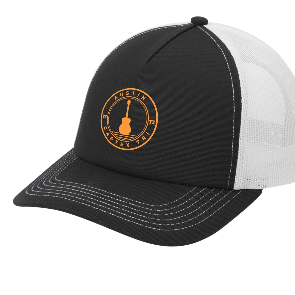 Captex Trucker -Black/White 5-Panel- Logo