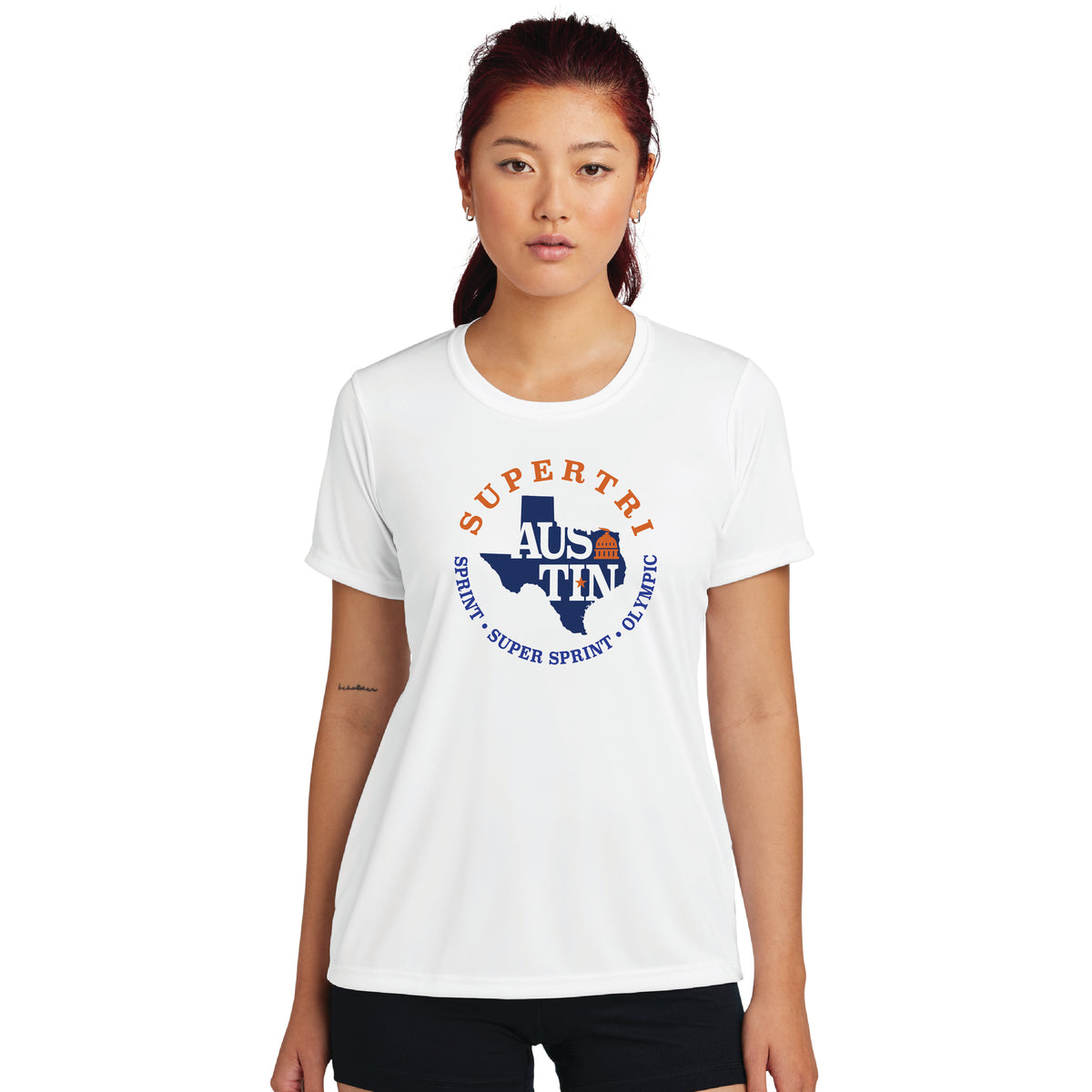 Austin Women's Tech Tee -White- 2026 Names